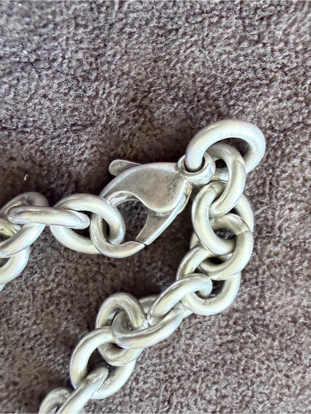 Tiffany & Co. Sterling Silver Padlock Necklace 15” (inches) long - Picture 6 of 7